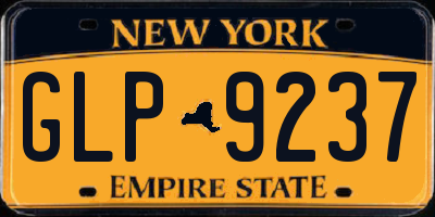 NY license plate GLP9237