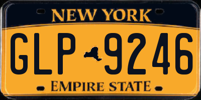 NY license plate GLP9246