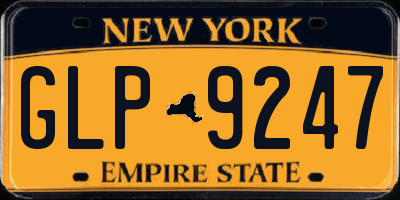 NY license plate GLP9247