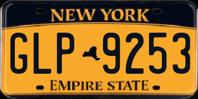 NY license plate GLP9253