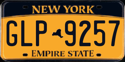 NY license plate GLP9257