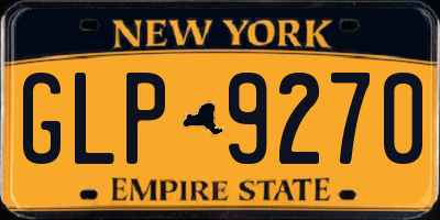 NY license plate GLP9270