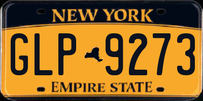 NY license plate GLP9273