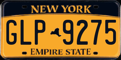 NY license plate GLP9275