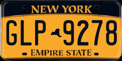NY license plate GLP9278