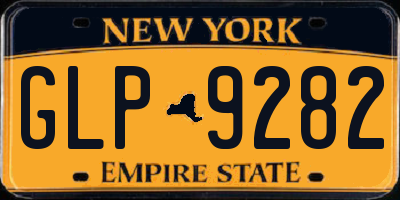 NY license plate GLP9282