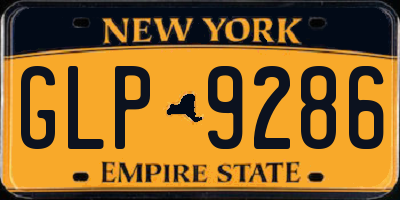 NY license plate GLP9286