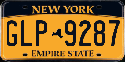 NY license plate GLP9287