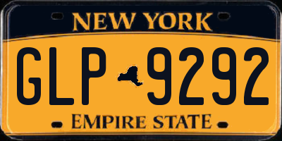 NY license plate GLP9292