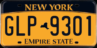NY license plate GLP9301