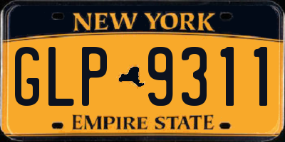 NY license plate GLP9311