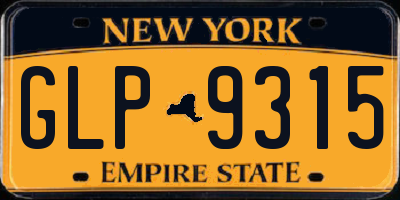 NY license plate GLP9315