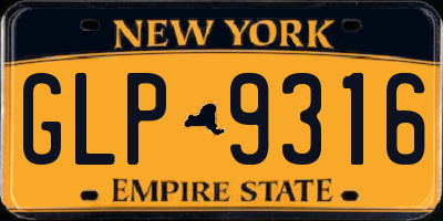 NY license plate GLP9316