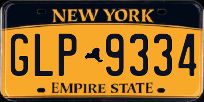 NY license plate GLP9334