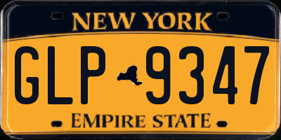 NY license plate GLP9347