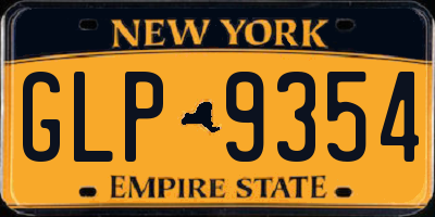 NY license plate GLP9354