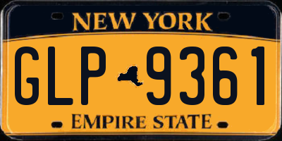 NY license plate GLP9361