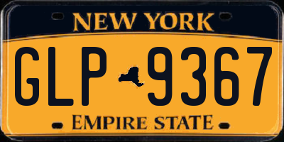 NY license plate GLP9367