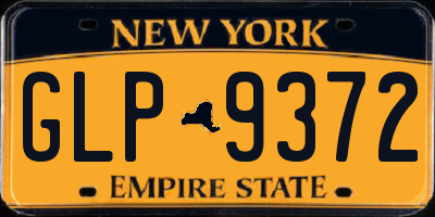NY license plate GLP9372