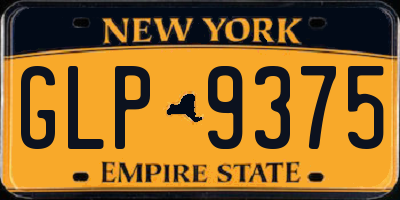 NY license plate GLP9375