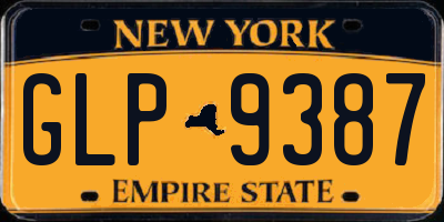 NY license plate GLP9387