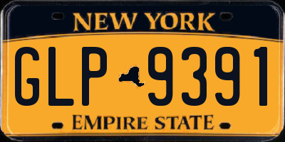 NY license plate GLP9391
