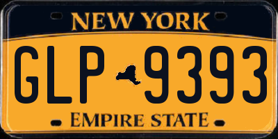 NY license plate GLP9393