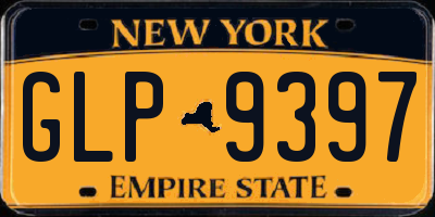 NY license plate GLP9397