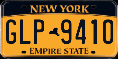 NY license plate GLP9410