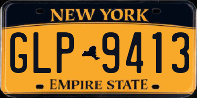NY license plate GLP9413