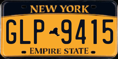 NY license plate GLP9415