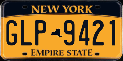 NY license plate GLP9421