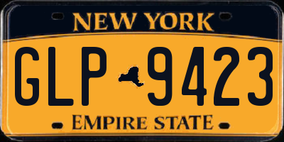 NY license plate GLP9423