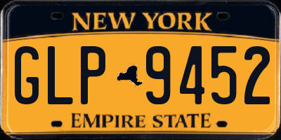 NY license plate GLP9452