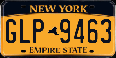 NY license plate GLP9463
