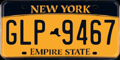 NY license plate GLP9467