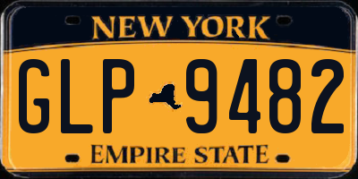 NY license plate GLP9482