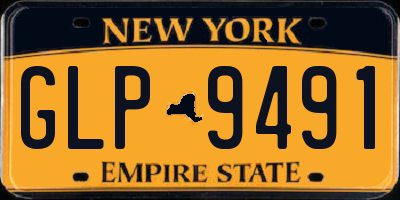 NY license plate GLP9491