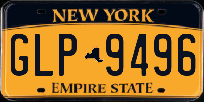 NY license plate GLP9496