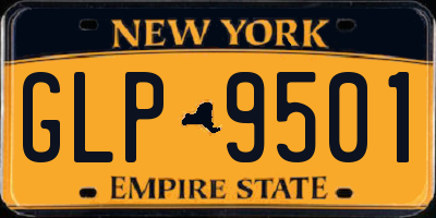NY license plate GLP9501