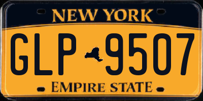 NY license plate GLP9507