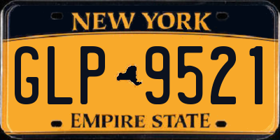 NY license plate GLP9521