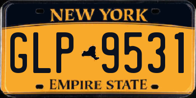 NY license plate GLP9531