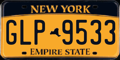 NY license plate GLP9533
