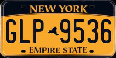 NY license plate GLP9536