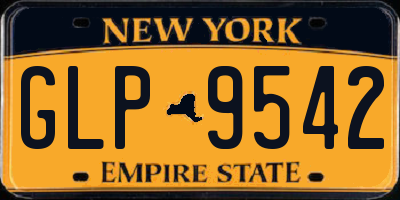 NY license plate GLP9542