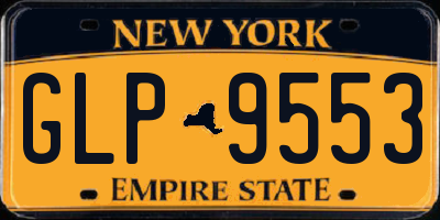 NY license plate GLP9553