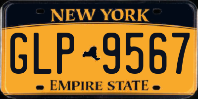 NY license plate GLP9567