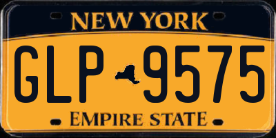 NY license plate GLP9575