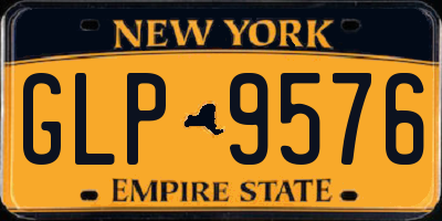 NY license plate GLP9576